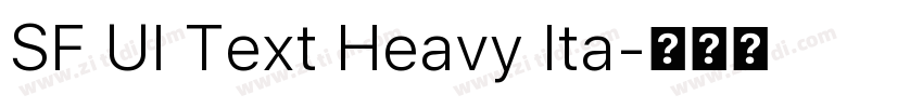 SF UI Text Heavy Ita字体转换